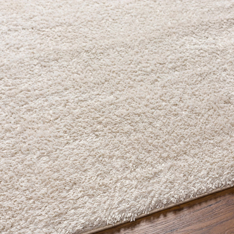 Heavenly Solid Beige Plush Rug