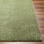 Heavenly Solid Green Plush Rug