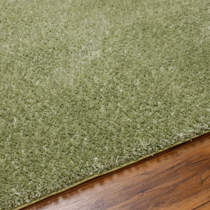 Heavenly Solid Green Plush Rug