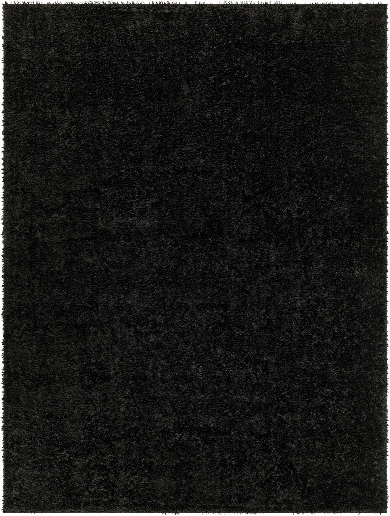 Heavenly Solid Black Plush Rug