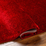 Heavenly Solid Red Plush Rug