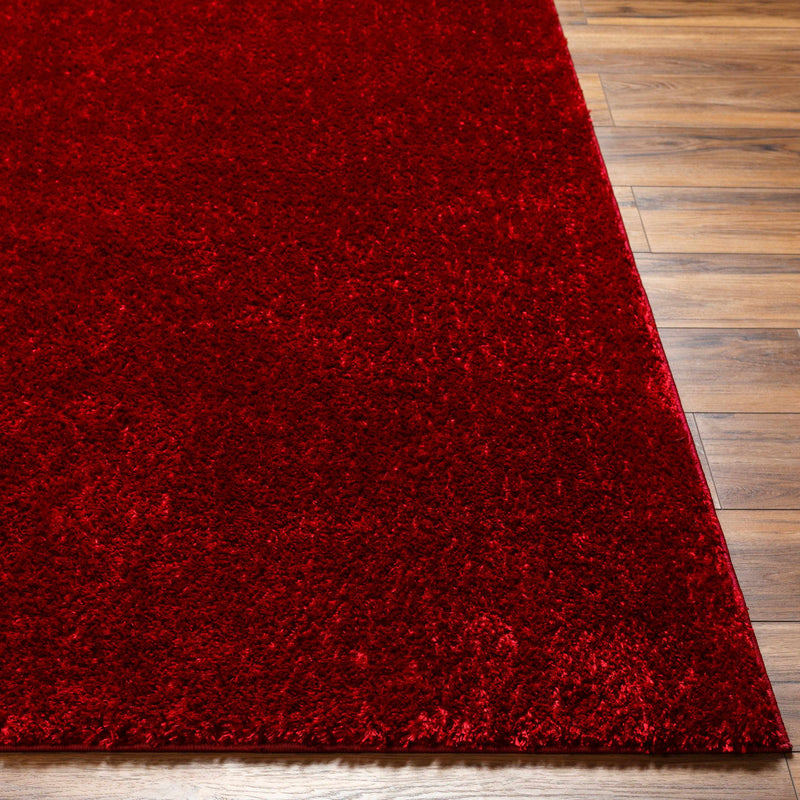 Heavenly Solid Red Plush Rug