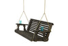 Amish Casual 4 Foot Roll Back Porch Swing in Black Stain