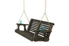Amish Casual 3 Foot Roll Back Porch Swing in Black Stain