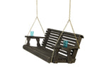 Amish Casual 3 Foot Roll Back Porch Swing in Black Stain