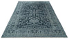 Charcoal, Gray and Silver 9x12 Hand Knotted Traditional Persian Oushak Wool Rug, Accent Rug | TRDCP1083912
