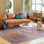 Taber Burnt Orange Washable Rug