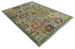 Colorful Oushak Rug Wool Traditional Hand knotted Custom Made wool Area Rug