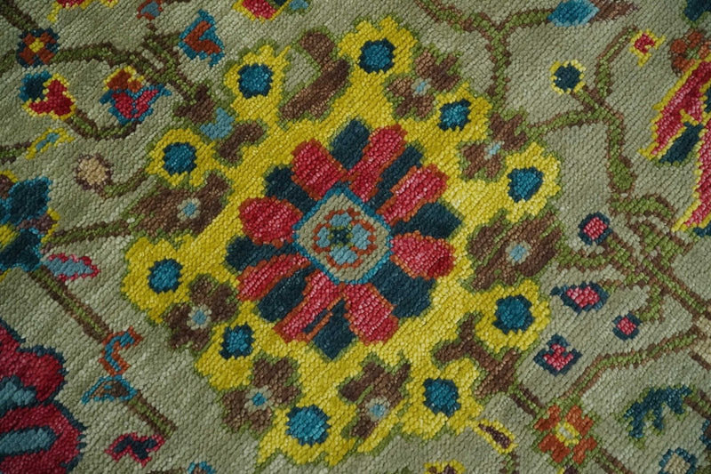 Colorful Oushak Rug Wool Traditional Hand knotted Custom Made wool Area Rug