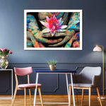 Lotus Flower In Hand Wall Art