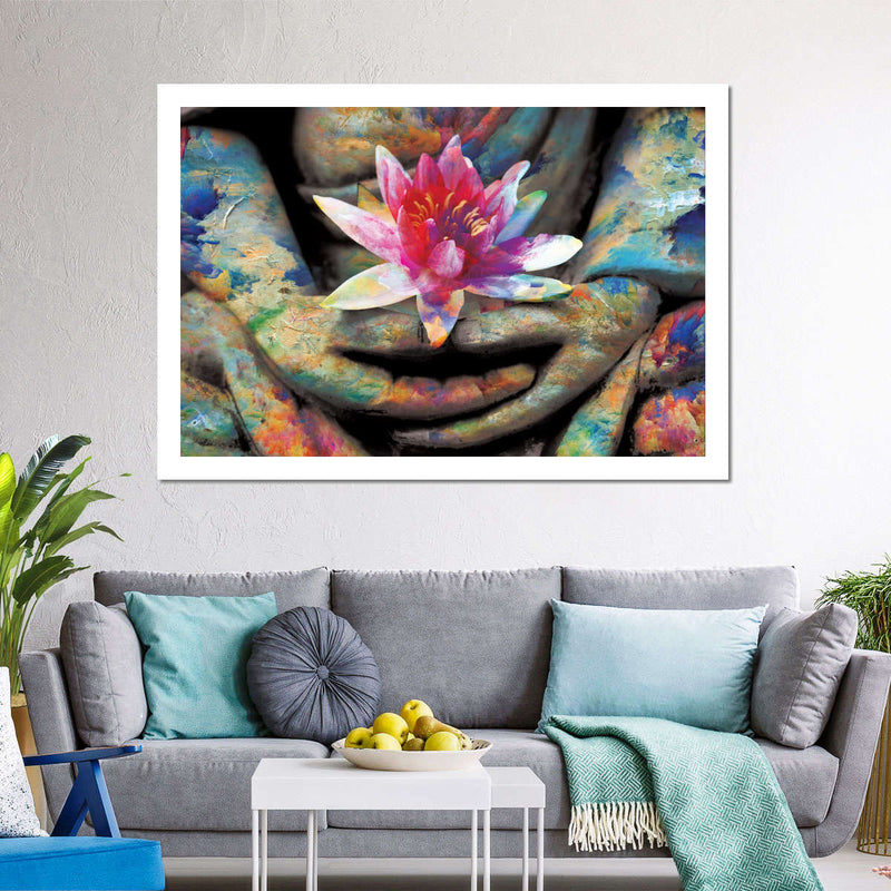 Lotus Flower In Hand Wall Art