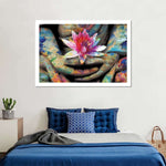 Lotus Flower In Hand Wall Art