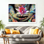 Lotus Flower In Hand Wall Art