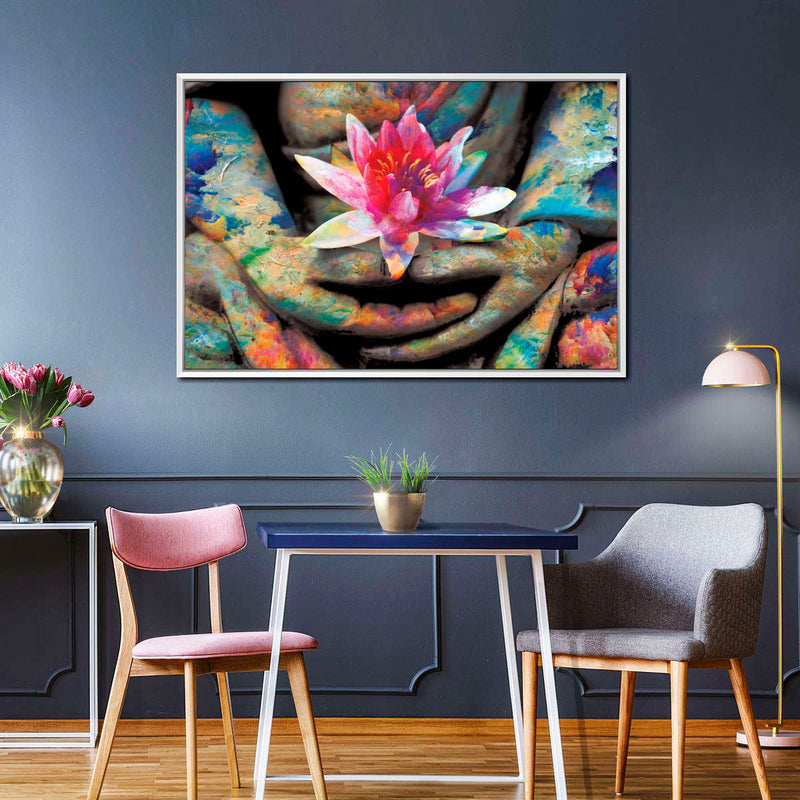 Lotus Flower In Hand Wall Art