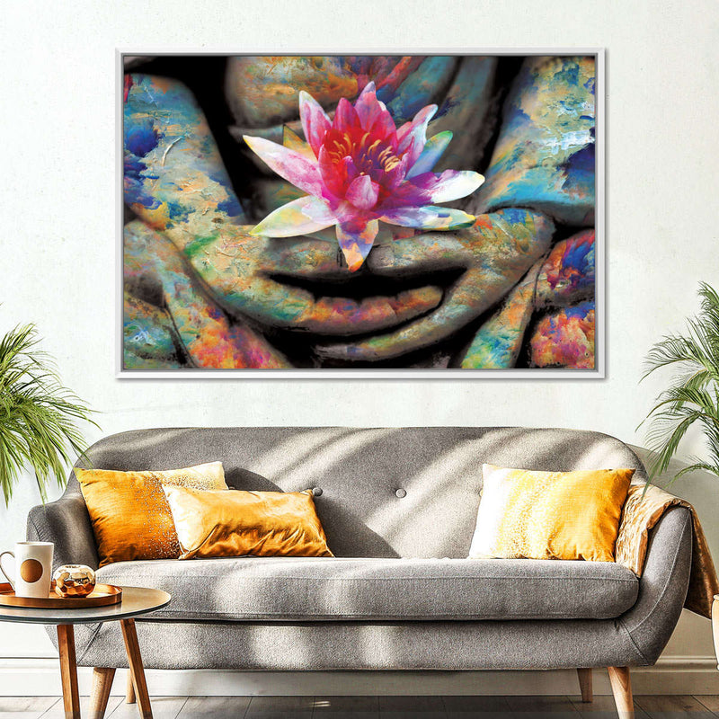 Lotus Flower In Hand Wall Art