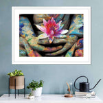 Lotus Flower In Hand Wall Art