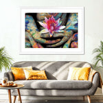 Lotus Flower In Hand Wall Art