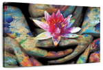 Lotus Flower In Hand Wall Art