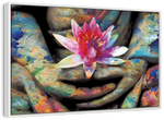 Lotus Flower In Hand Wall Art
