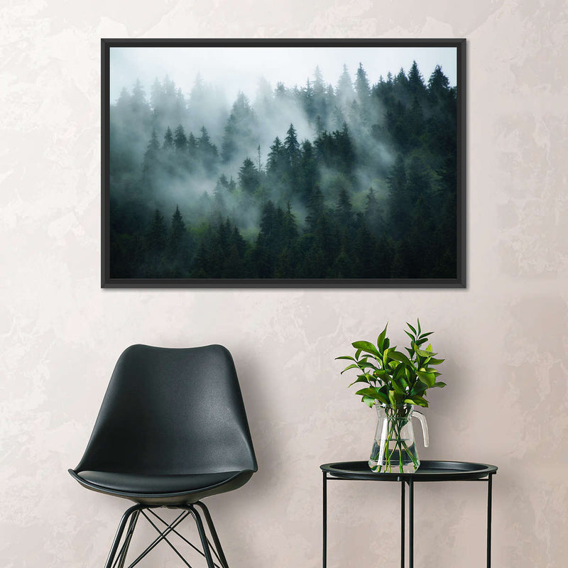 Misty Fir Forest Wall Art