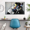 Monkey Wearing Headphones Wall Art