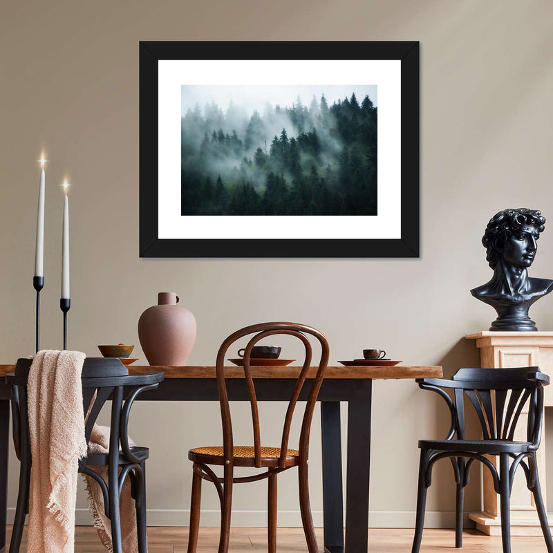 Misty Fir Forest Wall Art