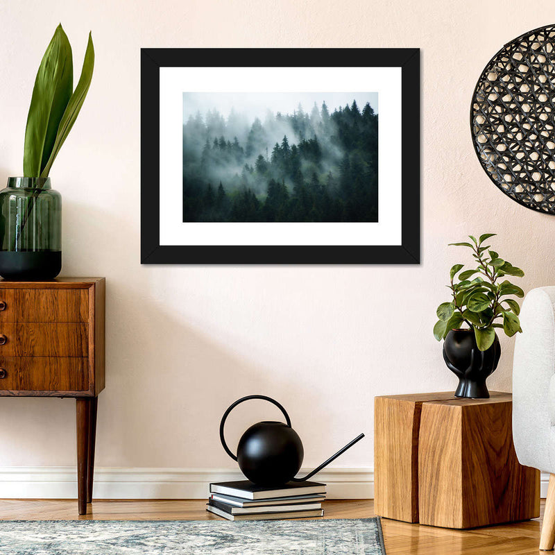 Misty Fir Forest Wall Art