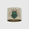 Sparkle bee napkin rings, emerald, set of two