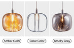 MIRODEMI® Amber/Smoke Gray/Clear Crystal Staircase Hanging Lamp For Stairwell