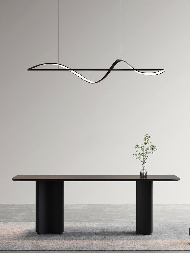 Minimalistic Pendant LED Linear Chandelier for Kitchen, Dining Room