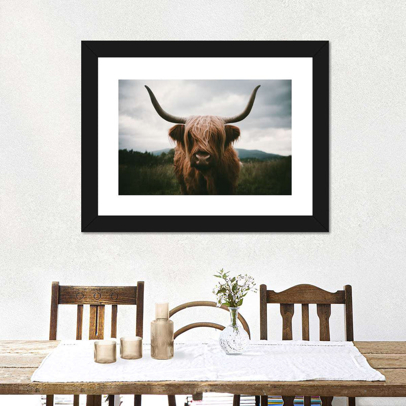 Open Field Highland Cow Wall Art
