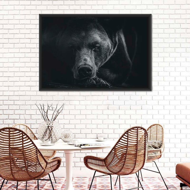 Monochrome Brown Bear Wall Art