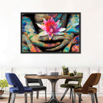Lotus Flower In Hand Wall Art
