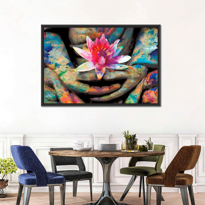 Lotus Flower In Hand Wall Art