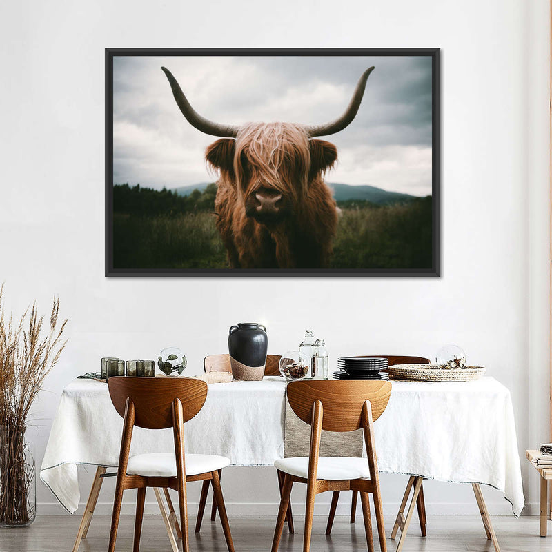 Open Field Highland Cow Wall Art