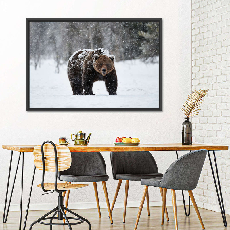 Winter Grizzly Bear Wall Art