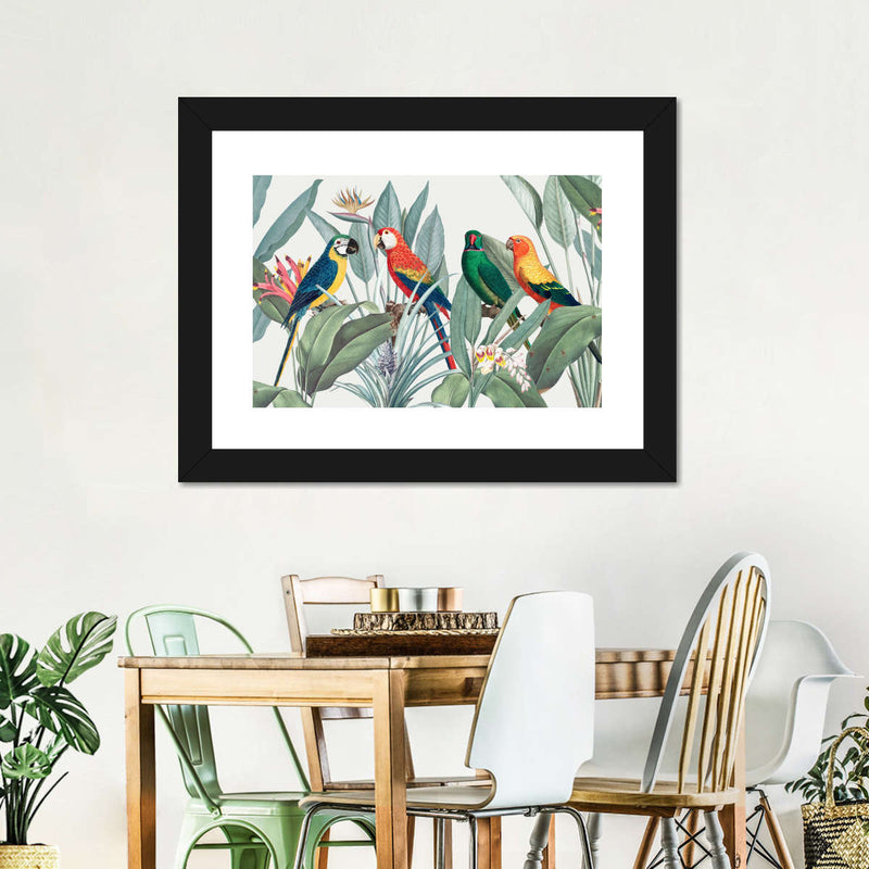 Tropical Safari Parrots Wall Art