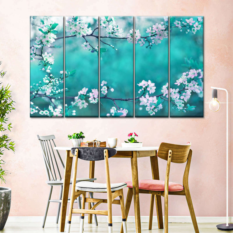 White Cherry Blossoms In Japan Wall Art