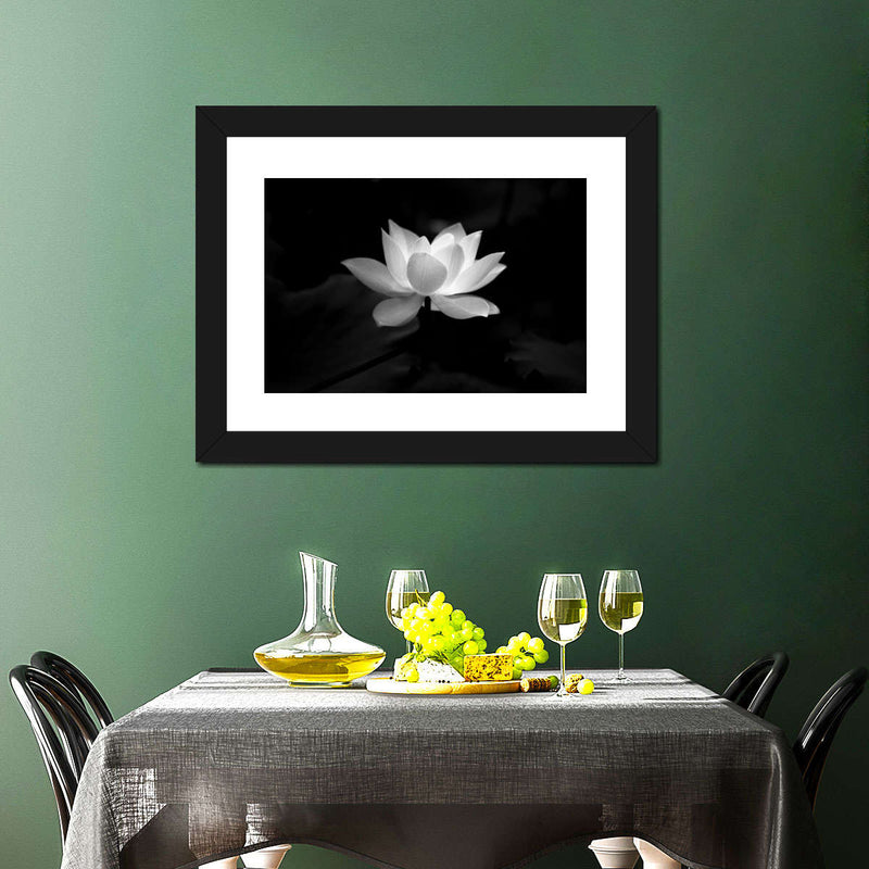 Lotus Flower Monochrome Wall Art