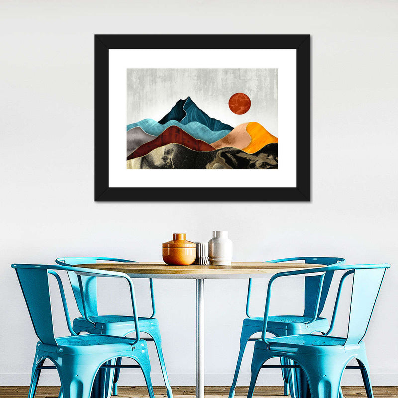 Sunset Over Mountains Wall Art