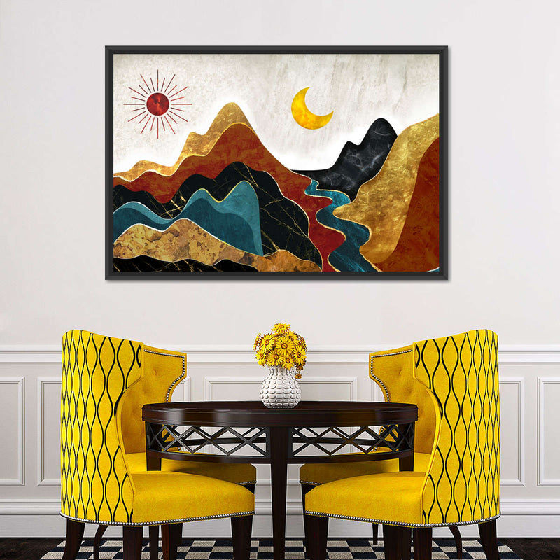 Textured Mountain Landscape Abstract Wall Art