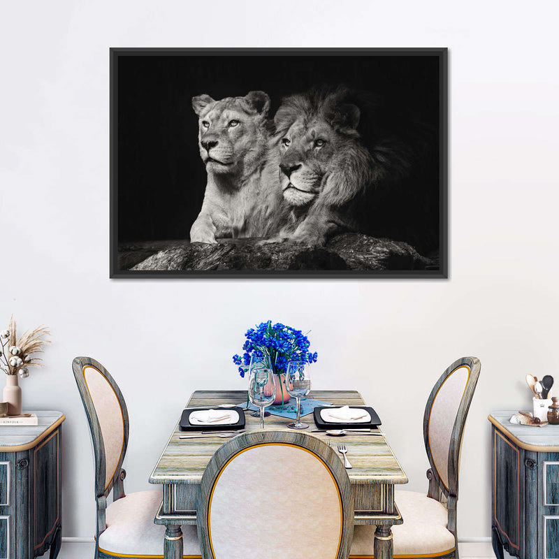 Lion And Lioness Mates Wall Art