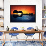 Guitar Sunset Wall Art