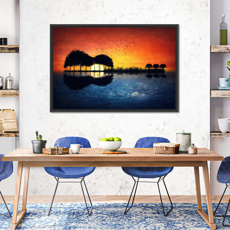 Guitar Sunset Wall Art