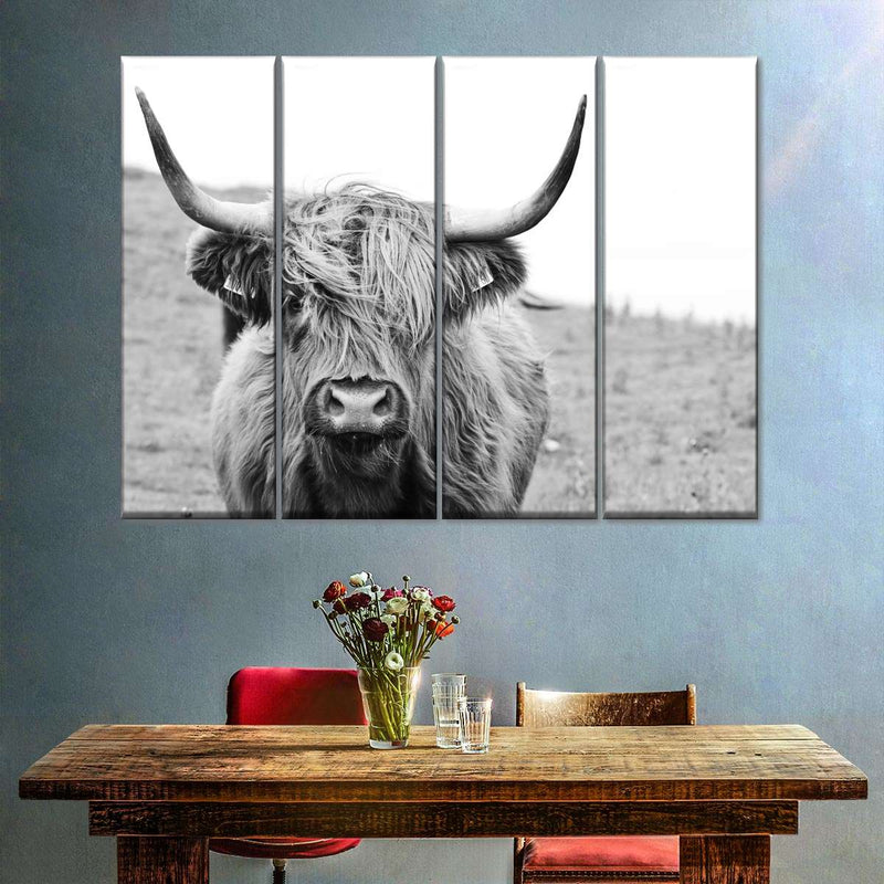 Solitary Highland Cow Wall Art