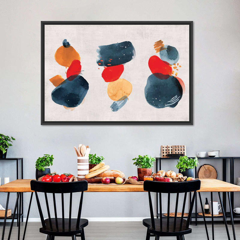 Watercolor Blotches Canvas Set Wall Art