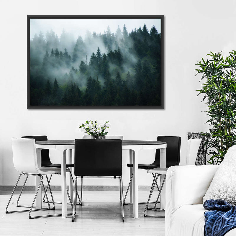 Misty Fir Forest Wall Art