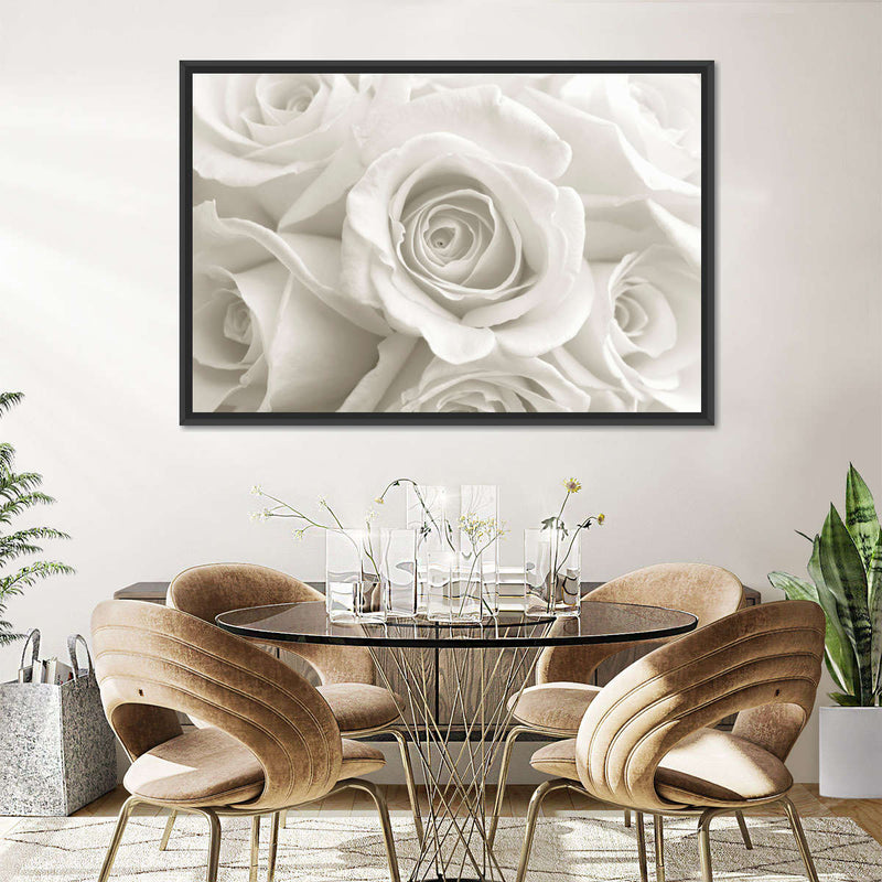 Pure White Roses Wall Art