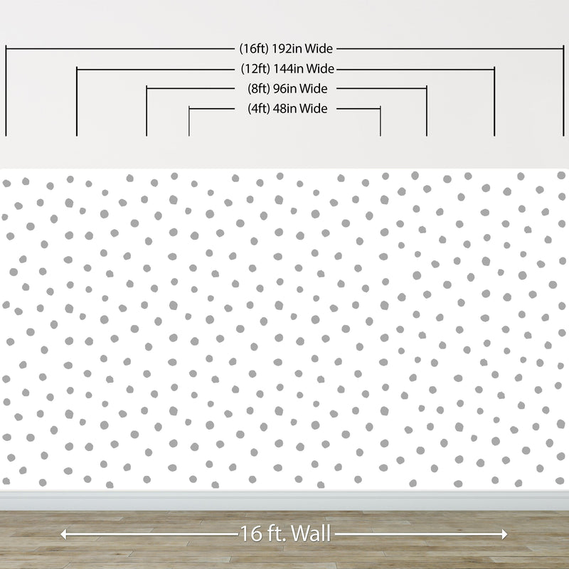 Circle Polka Dots Pattern Peel and Stick Wallpaper | Removable Wall Mural #6206