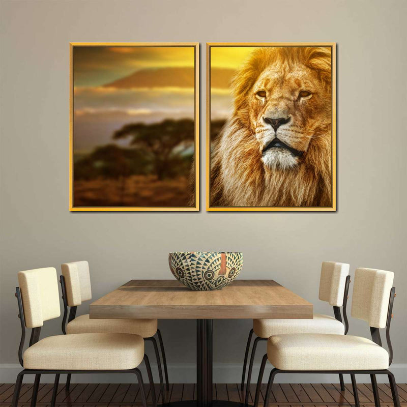 Lion In African Safari Wall Art